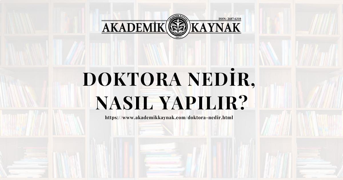 Doktora Nedir, Nasıl Yapılır?