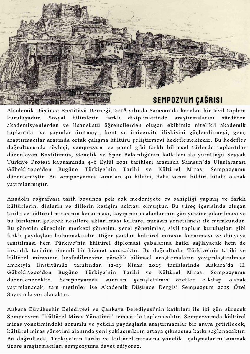 Cagri-Metni-848x1200 II. Göbeklitepe’den Bugüne Türkiye'nin Tarihi ve Kültürel Mirası Sempozyumu  