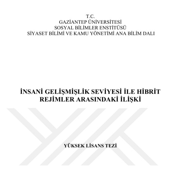 İnsani Gelişmişlik Seviyesi İle Hibrit Rejimler Arasındaki İlişki